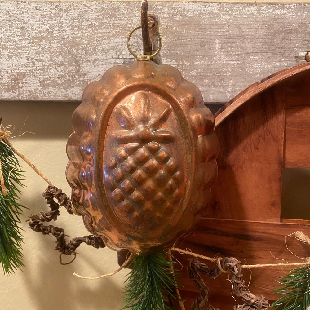 Vintage Copper Pineapple Mold